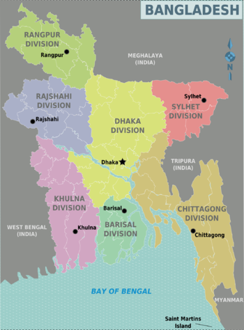 Map Of Bangladesh District Wise. Bangladesh is a very small
