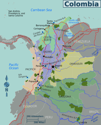 map of colombia. Trip (Cali, Colombia) -